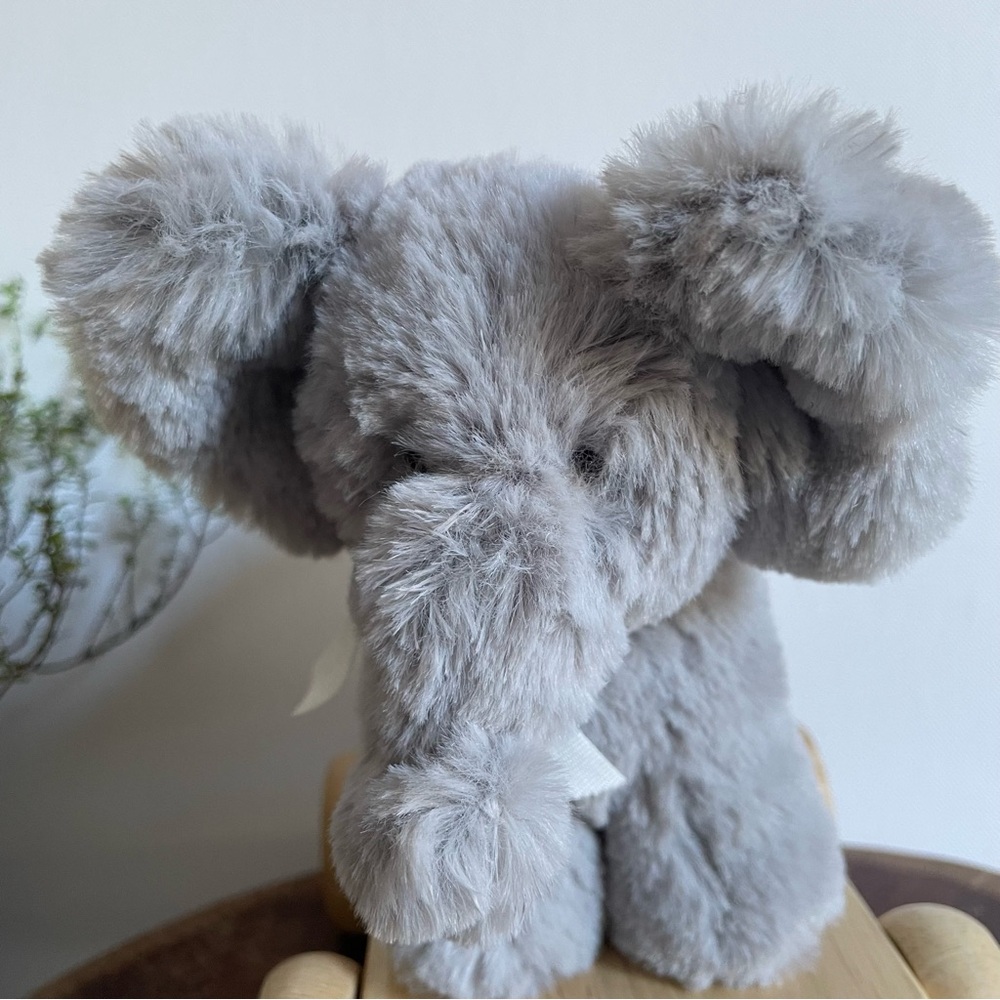 Pottery Barn Kid plush stuffed animal baby nursery elephant monkey gray neutral - Picture 3 of 14